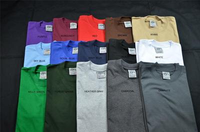 2 NEW SHAKA WEAR SUPER MAX HEAVY WEIGHT T-SHIRTS COLOR TEE PLAIN S-5XLT