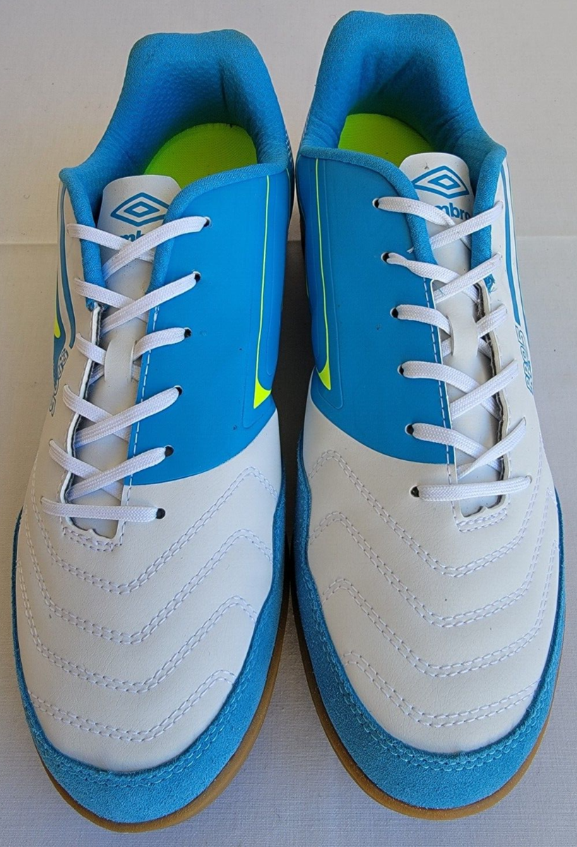 Mens Size 12 White Blue Umbro Pro5 Club Bump 360 Zone Indoor