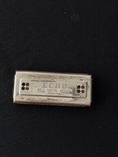 Vintage Hohner Echo Bell Metal Reeds Harmonica   Made in Germany