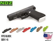 NDZ Glock 17 19 Gen 1-5 Extended Slide Lock Lever ESLL Stainless Steel Cerakote
