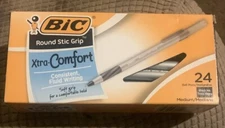 BIC Xtra-Comfort Round Stic Soft Grip Ball Pen Black Ink 24 ct GSMG11 19668