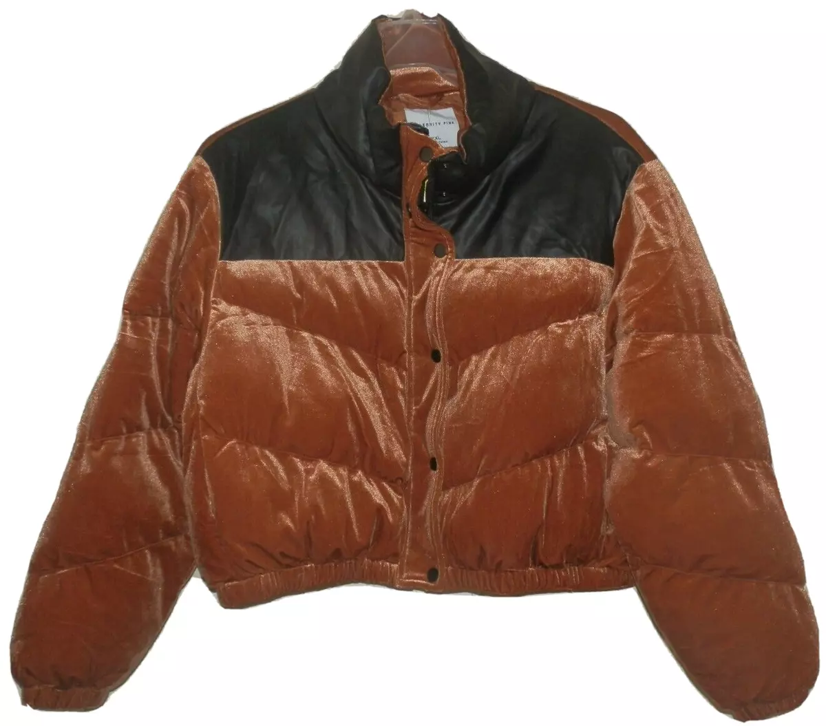 Velvet cropped puffer jacket 2025