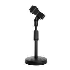 Desk Mic Stand Upgraded Adjustable Table Microphone Stand With Mic Clip Compatib