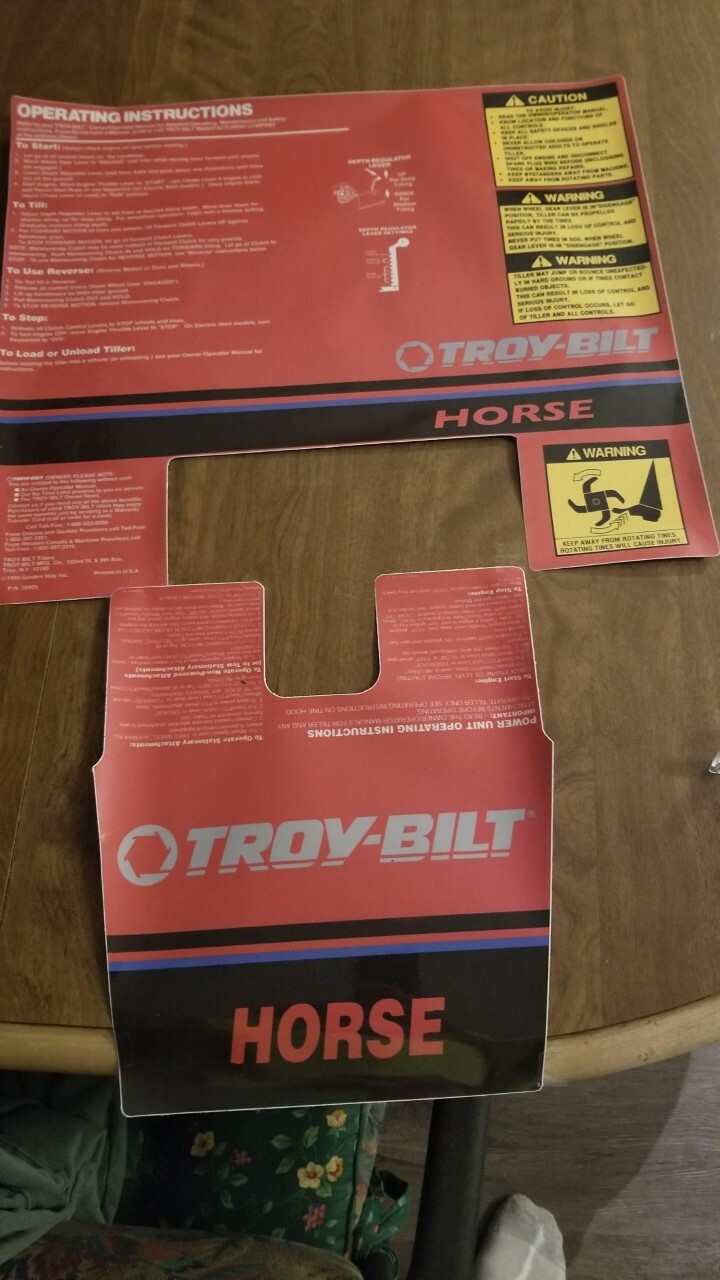 TroyBilt Horse 3 decals eBay