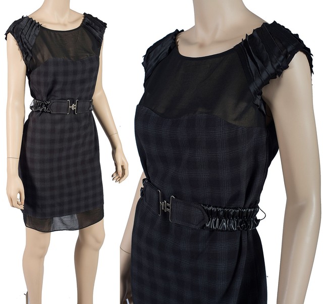 bcbg plaid dress