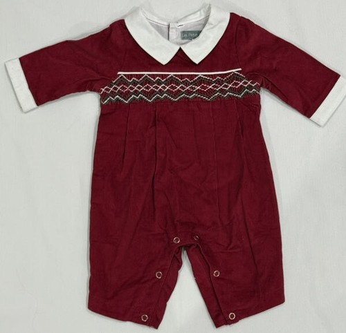 Les Petits Soleils Baby One Piece Smocked Outfit Size 0 Months Newborn in EC - 第 1/6 張圖片