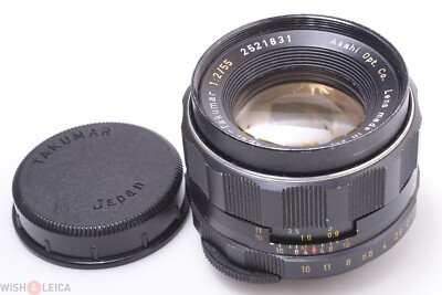   PENTAX 55MM 2 F/2 SUPER TAKUMAR  M42, 42MM SCREW MOUNT EARLY LENS W/ REAR CAP