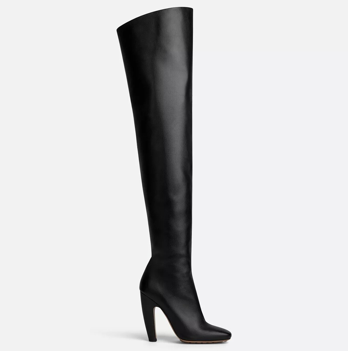 BOTTEGA VENETA 'Canalazzo' Over-The-Knee Leather Boots Black 36