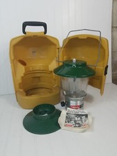 Vintage Green Coleman Propane Lantern 5114B700 With Yellow Clamshell Case