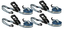 4 ~ Keeper 1.25" W x 14' L Gray Ratchet Tie Down Strap Working Load 1000 lb 1pk