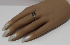 925 Sterling Silver Green Malachite Ring Size 7.25