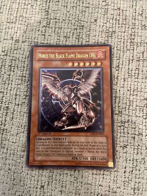 Horus the Black Flame Dragon LV6 SOD-EN007 1ST EDITION ULTIMATE RARE MP-LP