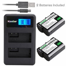 Kastar EL15 Battery LCD DUAL Charger for Nikon D600 D610 D750 D800 D800E D7000