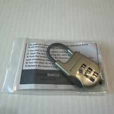Briggs & Riley TSA Combination Luggage Cable Lock - NEW Silver