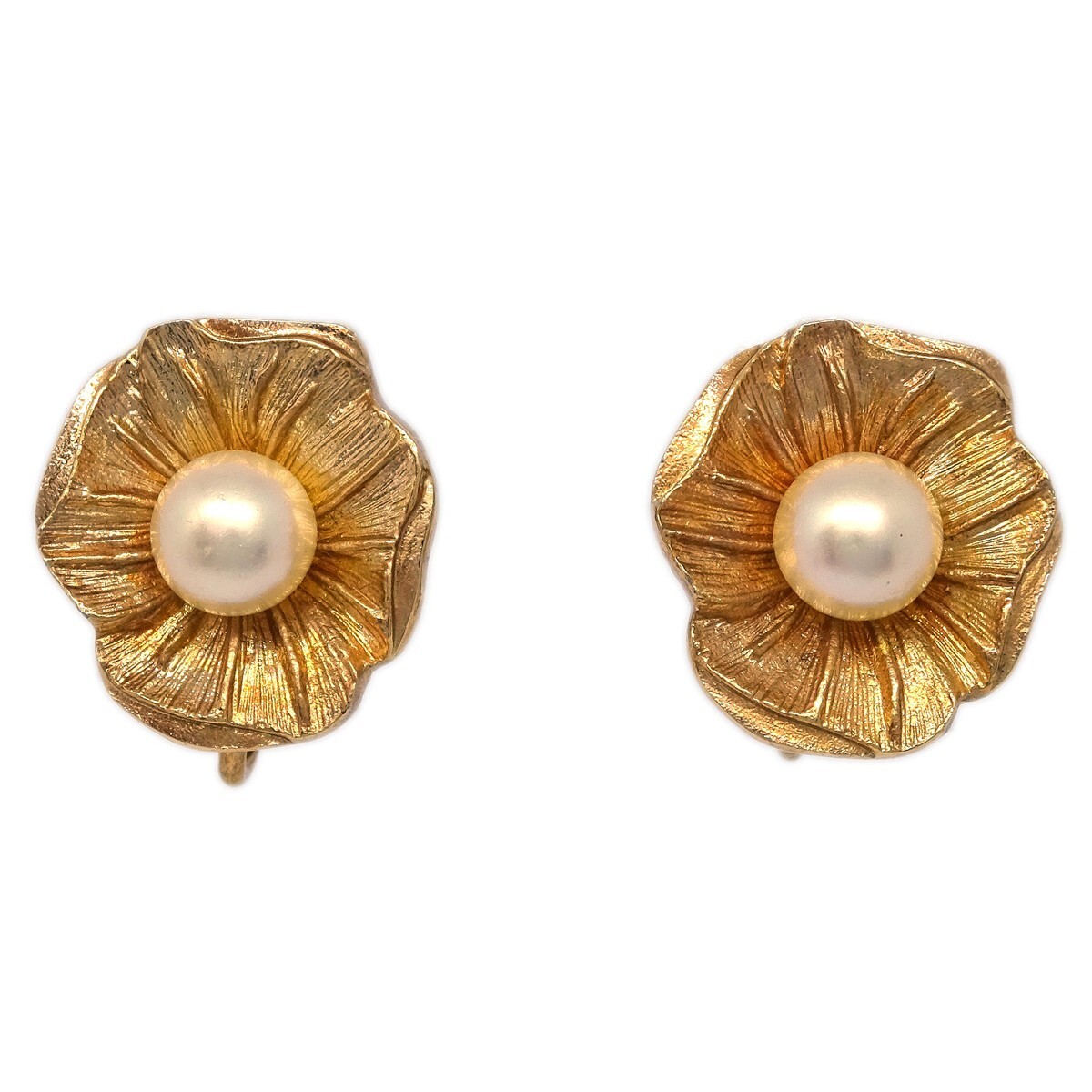 【関税&送料込】Dior Bloom In Dior Clip-On Earrings Christian Dior Flower Earrings Clip-On Artificial Pearl Gold