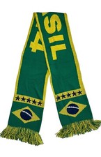 BRASIL / BRAZIL Green Flag 2014 WORLD CUP FOOTBALL SCARF Soccer National Team