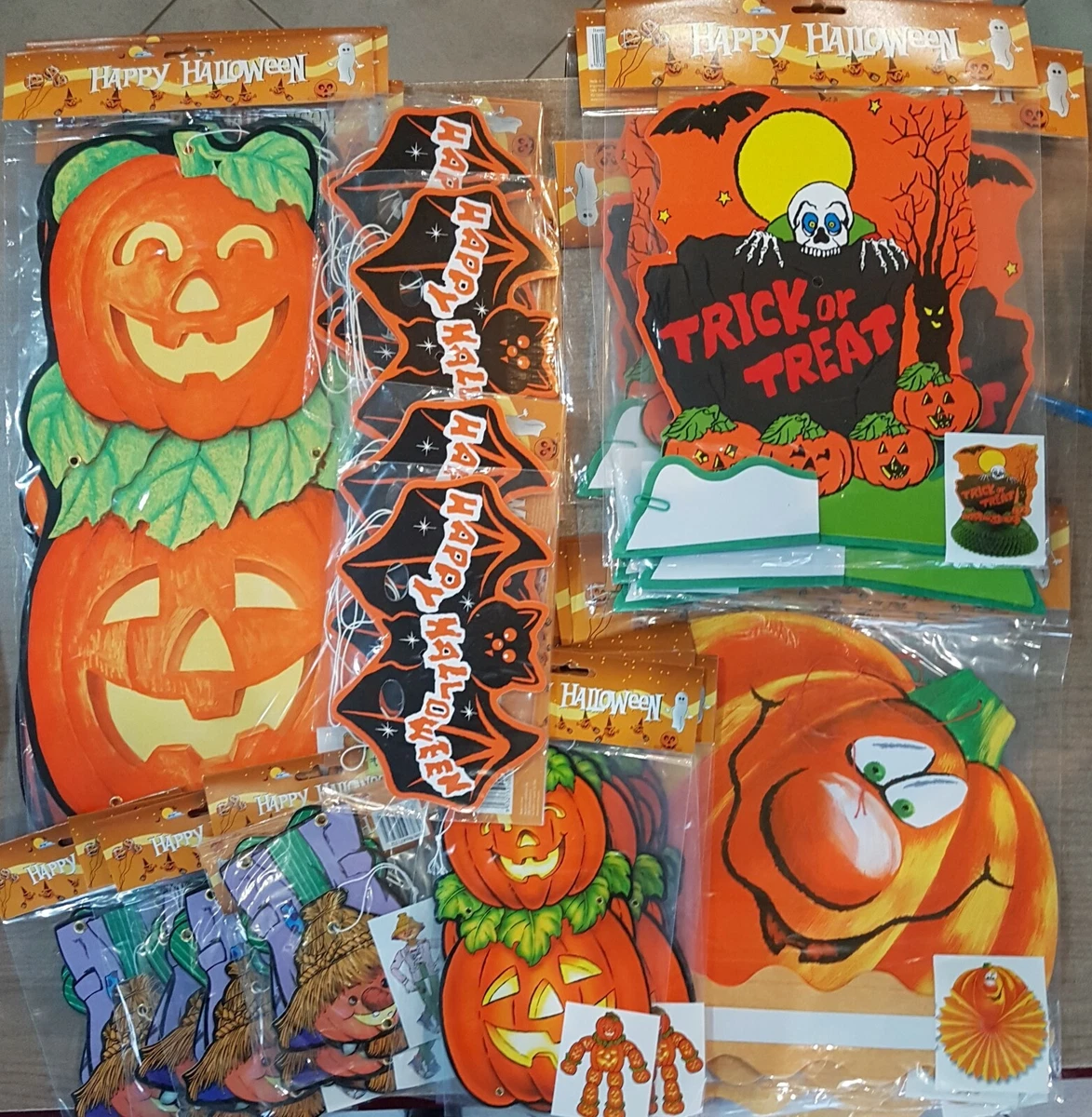 Ghirlande Di Carta Per Halloween (4 Pezzi) - Motivi Zucca, Ragno, Teschio E Fantasma - 2