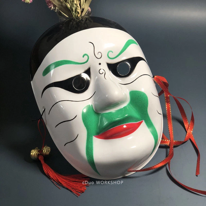 Painted Chinese Style Peking Opera Mask Plastic Drama Mei Lanfang Mask Dance - Image 2 of 4