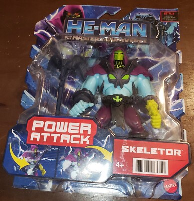 Mattel He-man Power Attack Skeleton Doll With Axe - Multicolor