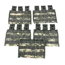 Lot of 5 MOLLE II Three 3 Mag Ammo Pouch NSN 8465-01-525-0598 Triple Mag ACU