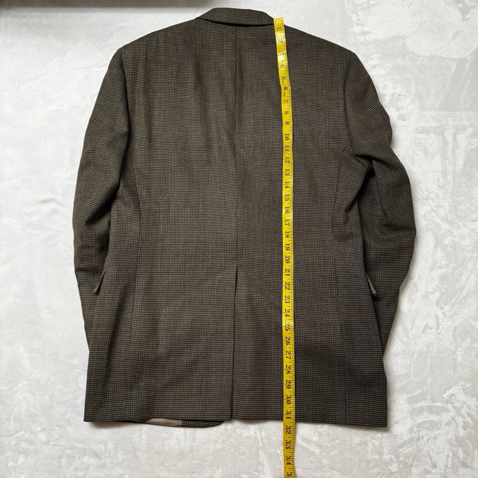 Blazer Burberry London Para Hombres Talla 39R Marrón Lana Pura Traje Deportivo Chaqueta Texturizada Foto 4 de 4