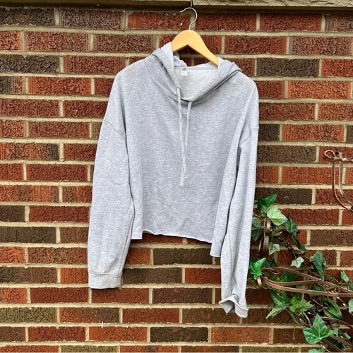 Independent Trading Company Heather Gray Athletic Cropped Hoodie