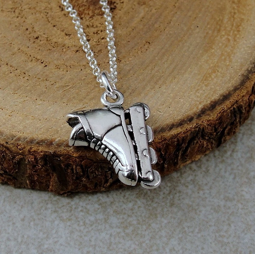 925 Sterling Silver Inline Skate Charm Rollerblade Charm
