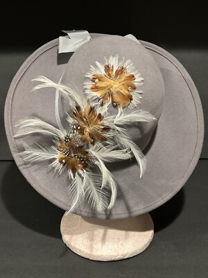 Vintage Womens Kurt Jr. Tom Hann Gray Hat With Feathers | eBay display picture 1
