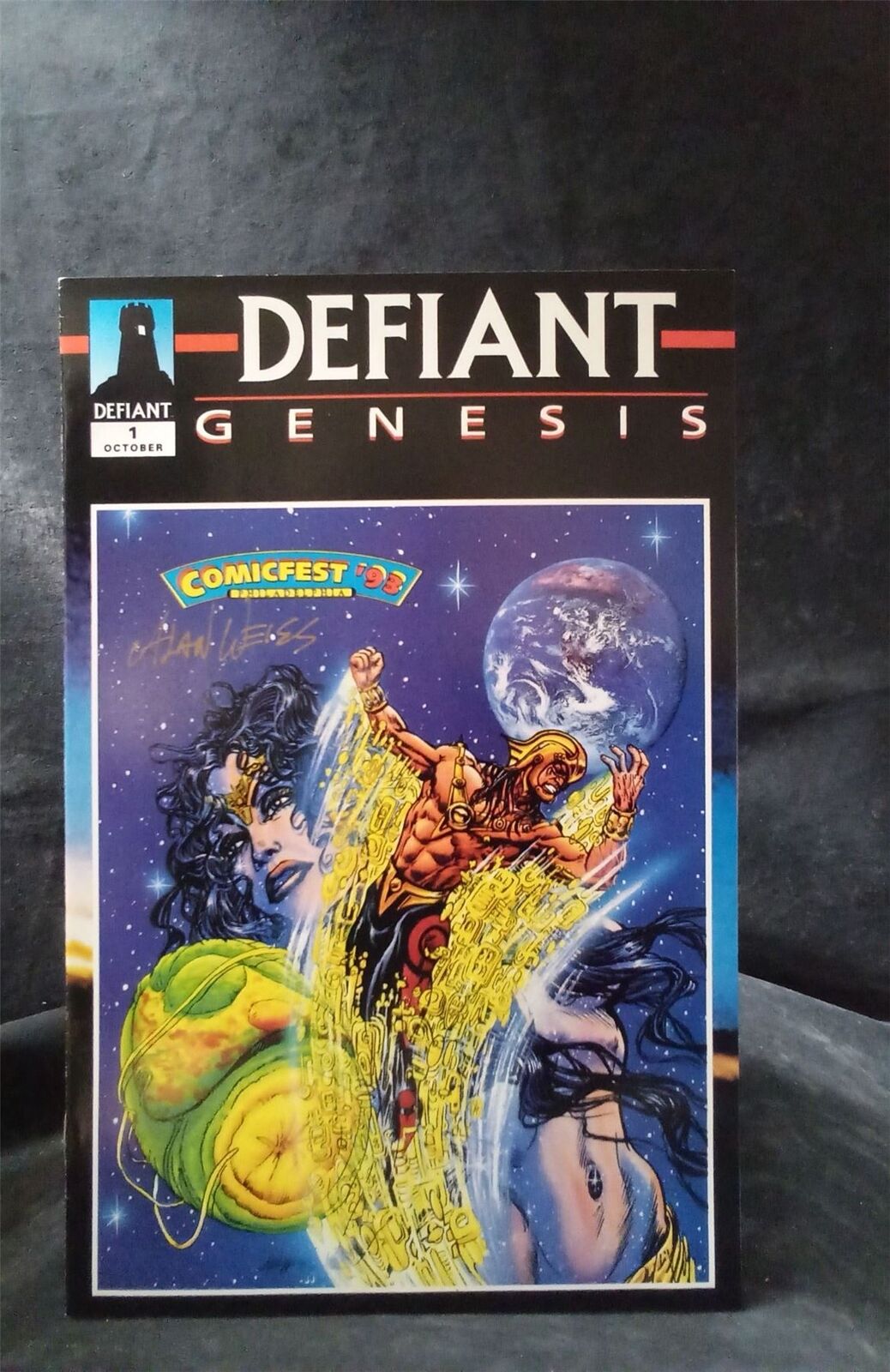 Defiant Genesis #1 Comicfest 93 Philadelphia w/ signed trading cards  Comic Book