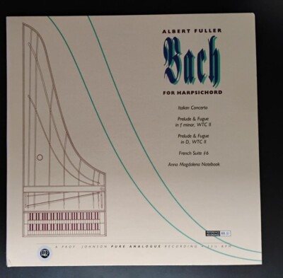 Albert Fuller Bach for Harpsichord~Reference Recording LP  MINT Audiophile Album