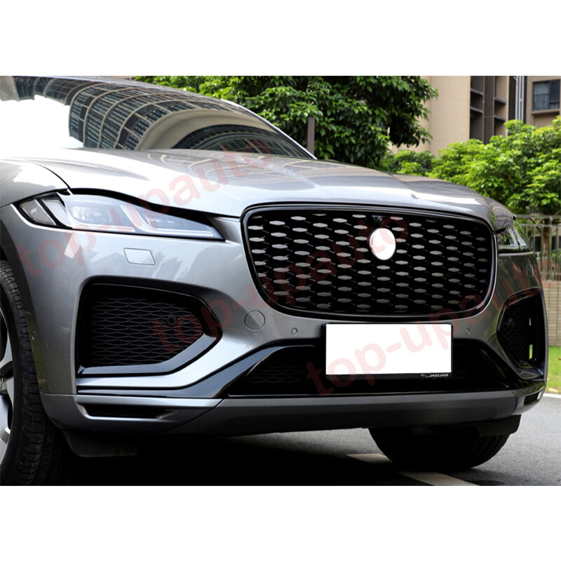 For Jaguar F-PACE 2021-2023 ABS Gloss black Front Center Grille