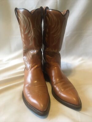 Dan Post Mens Tan Leather Western Cowboy Boots Size 10.5B Made In Spain. #6946