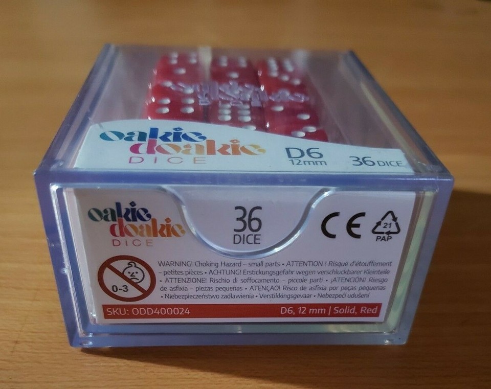 Dadi D6 Chessex Set Di 6 Dadi D6 12mm Traslucidi Chessex - Arancione E Bianco Per Giochi Dadi Chessex D6 12mm