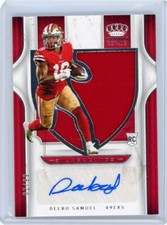 2019 Panini Chronicles Crown Royale Silhouettes Relic Auto #SA8 Deebo Samuel 