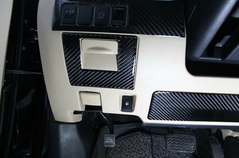 Console Storage Box Frame Trim For Toyota Highlander 2015-21 Vinyl Carbon Fiber - Изображение 3 из 4