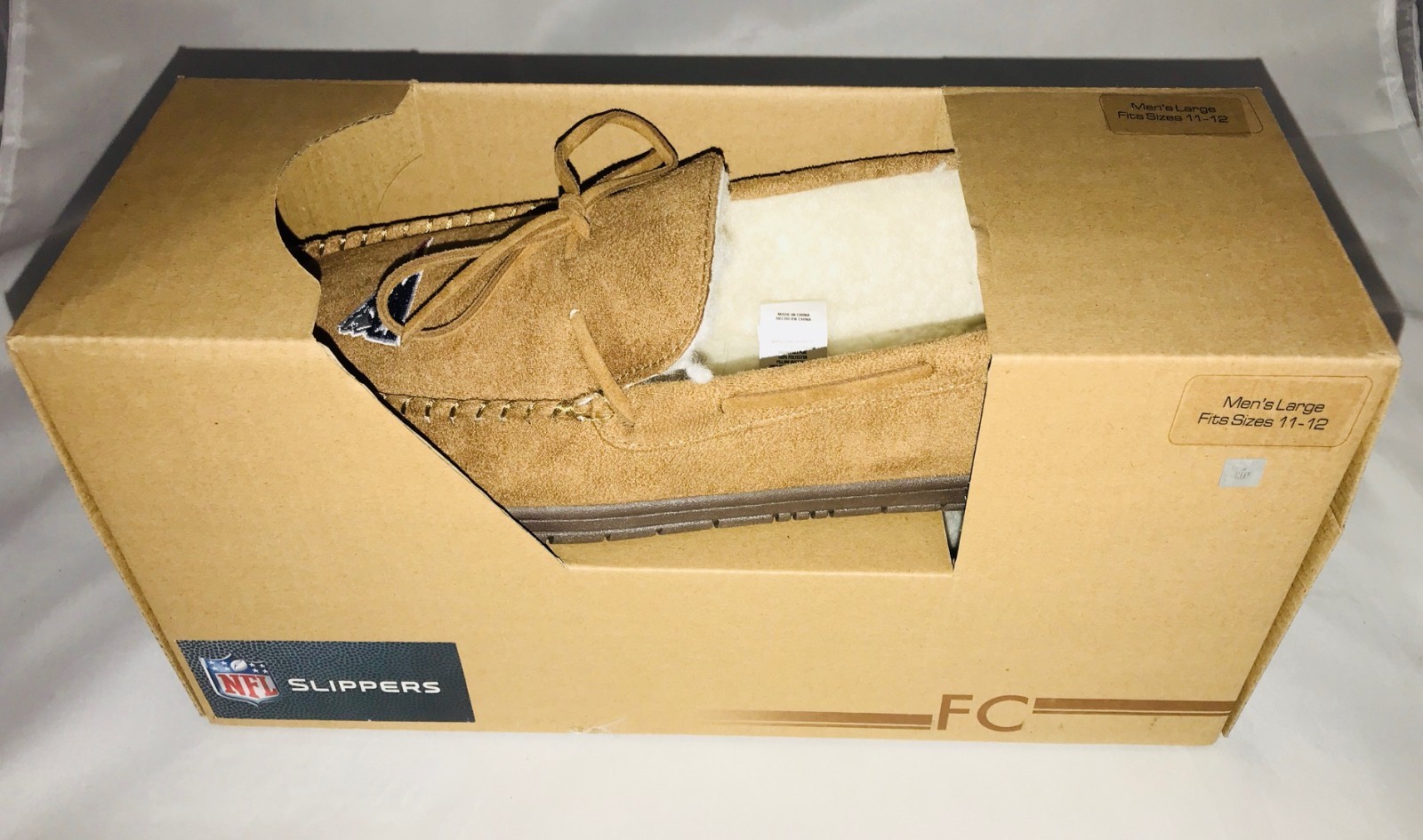 SAOLA NFL Dallas Cowboys Tan mocassino suola in gomma dura ciabatte da uomo