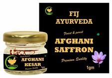 FIJ AYURVEDA Natural  Finest A  Grade Afghani Kesar Thread Saffron - 1Gm Pack