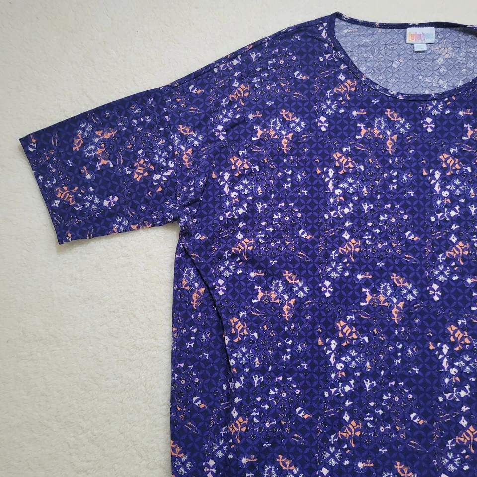 Blusa Camisa Para Mujer Lularoe Top Talla 2XL Azul Melocotón Talla Grande XXL Usada Foto 3 de 4