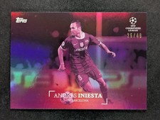2022-23 Topps Simplicidad ANDRES INIESTA 25/49 Pink Refractor FC Barcelona