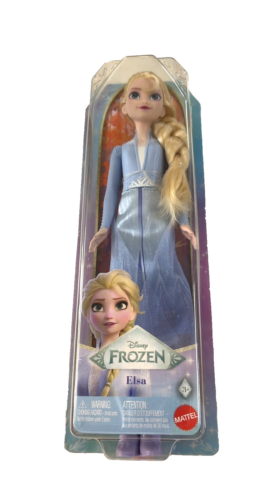 Disney frozen - elsa bambola con abito esclusivo e accessori ispirati ai film disney frozen 2, giocattolo per bambini, 3+ anni, hlw48 - Immagine 2