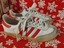 Adidas Samba White Red Shoes Boys Girls Kids Youth Size 13