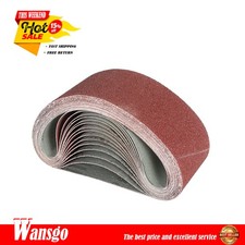 15x Mix 4" x 24" Sanding Belts Aluminium Oxide 40/80/120 Grit Sander Abrasive