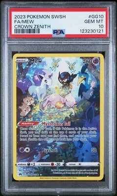 2023 Pokemon SWSH Full Art Mew GG10/GG70 Crown Zenith PSA 10