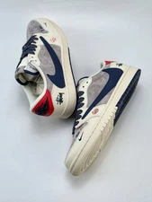 AJ1 Low OG Custom Red Seal Travis Sc0tt x Stüssy Men Size US 7-12