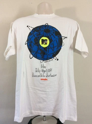 MTV Prince And The New Power Generation Concert T-S 1990s vintage concert t-shirt, vintage, size XL, single stitch, B+ condition