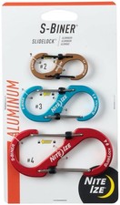 Nite Ize 3-Pack S-Biner SlideLock Combo Aluminum Carabiner - Assorted