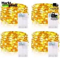 Lichterkette 5M 50 LED Micro Drahtlichterkette IP65 Wasserdicht Warmweiß Deko