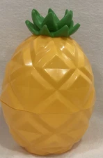 Bonkers 9.5" Plastic Pineapple Shaped EMPTY Storage Container 6.5" Wide Egg
