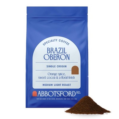 Brazil Oberon Ground Coffee Medium Light Roast Ground Coffee with Orange Spic...