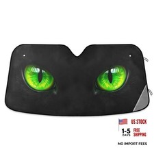 Green Car Sun Shade Windshield Big Monster Eyes Sun Shield UV Ray Evil Eyes